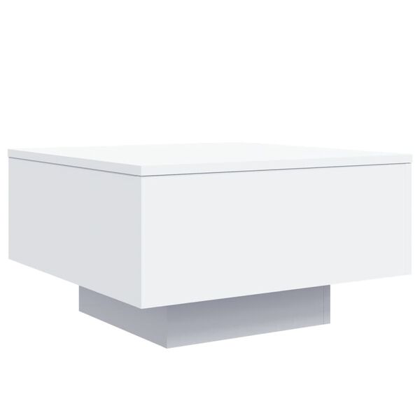 vidaXL Salontafel met LED-verlichting 55x55x31 cm wit