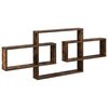 vidaXL Wandplank Gerookt eiken 130 x 10 x 50 cm Bewerkt hout