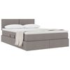 vidaXL Opbergbed met matras met matras Taupe 140 x 190 cm Bewerkt hout
