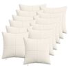 vidaXL Kussensloop 12 st ALMELO Cr&egrave;mekleurig 45 x 45 cm corduroy