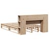 vidaXL Bed met boekenkast zonder matras massief hout 135x190 cm