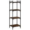 vidaXL Boekenkast 4-laags 40x30x120 cm bewerkt hout gerookt eikenkleur