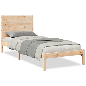 vidaXL Bedframe extra lang zonder matras massief hout 100x210 cm