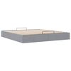 vidaXL Bedframe zonder matras 200x200 cm stof lichtgrijs