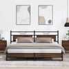 vidaXL Bedframe zonder matras metaal bruin eikenkleur 193x201 cm