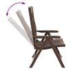 vidaXL Tuinstoelen 2 st verstelbaar kunststof mokka