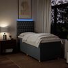 vidaXL Boxspring met matras stof donkergrijs 90x190 cm