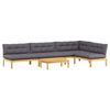 vidaXL 5 Stuk Garden Pallet Sofa Units Massief Acaciahout Licht Bruin