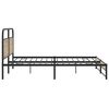 vidaXL Bedframe zonder matras metaal gerookt eikenkleurig 200x200 cm