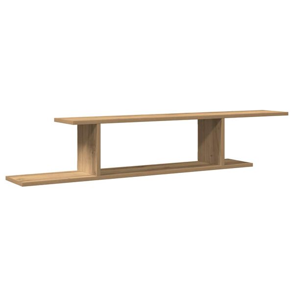vidaXL Tv-wandschap 125x18x23 cm bewerkt hout artisanaal eikenkleurig