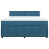 vidaXL Boxspring met matras fluweel blauw 180x200 cm