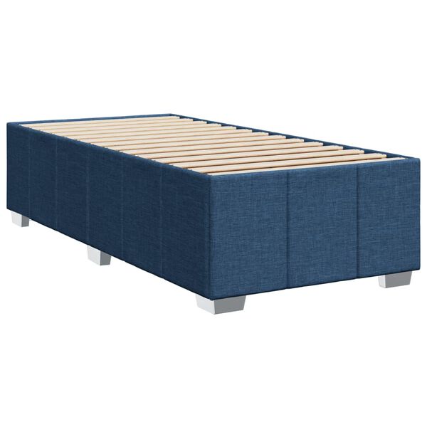 vidaXL Bedframe zonder matras 90x190 cm stof blauw