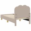 vidaXL Peuterbedframe met hoofdbord Lichtgrijs 70 x 140 cm Schapenstof
