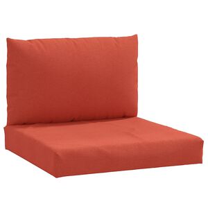 vidaXL Palletkussens 2 st stof gem&ecirc;leerd rood