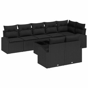 vidaXL Tuin Sofa Set 9 st 8-zits poly rattan
