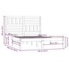 vidaXL Bedframe massief grenenhout wit 160x200 cm