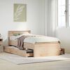 vidaXL Bedframe zonder matras met hoofdbord grenenhout 90x200 cm