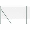 vidaXL gaashek met grondbevestiging 25 x 1 m PVC-Coated Staal Groen