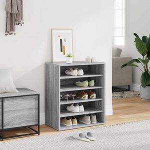 vidaXL Schoenenkast 60x35x70 cm bewerkt hout grijs sonoma eikenkleurig