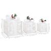 vidaXL Kerstdecoratie geschenkdozen 3 st binnen/buiten wit