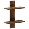 vidaXL Wandplank Gerookt eiken 30 x 13.5 x 43 cm Bewerkt hout