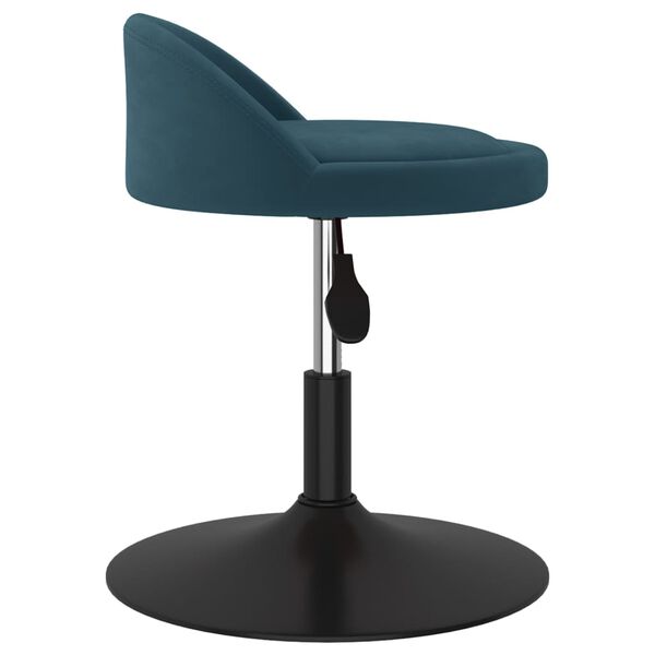 vidaXL Eetkamerstoelen draaibaar 4 st fluweel blauw