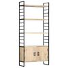vidaXL Boekenkast met 4 schappen 80x30x180 cm massief mangohout