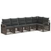 vidaXL Tuinbankenset 6 st Grijs poly rattan