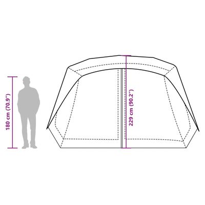 vidaXL Tent 10-persoons waterdicht snelontgrendeling groen