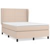 vidaXL Boxspring met matras kunstleer cappuccinokleurig 140x190 cm