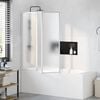 vidaXL Badscherm 3 panelen vouwbaar 141 x 132 cm