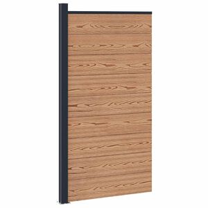 vidaXL Hekpaneel WPC en Aluminium Bruin