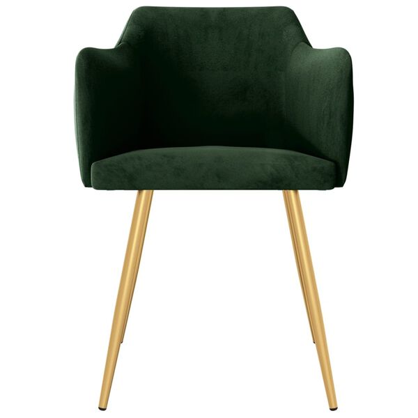 vidaXL Eetkamerstoelen 6 st fluweel donkergroen