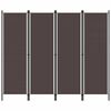 vidaXL Kamerscherm met 4 panelen 200x180 cm bruin