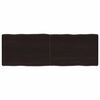 vidaXL Tafelblad natuurlijke rand 120x40x(2-6)cm eikenhout donkerbruin