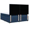 vidaXL Boxspring met matras stof blauw 180x200 cm