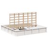 vidaXL Bedframe Wit 200 x 200 cm Massief grenenhout