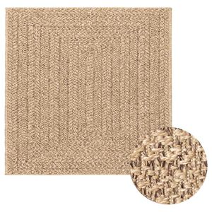 vidaXL Vloerkleed ZIZUR binnen en buiten 120x120 cm jute look