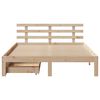 vidaXL Bedframe met lades massief grenenhout 140x200 cm