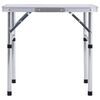 vidaXL Campingtafel inklapbaar 60x45 cm aluminium wit