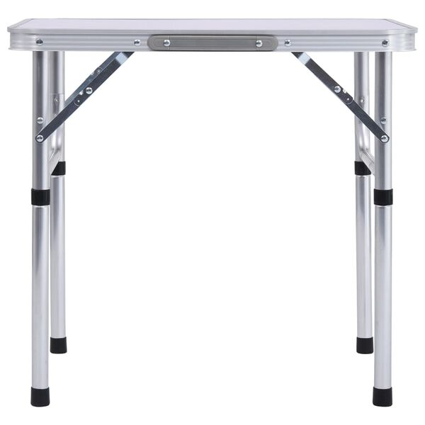 vidaXL Campingtafel inklapbaar 60x45 cm aluminium wit