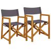 vidaXL Regisseursstoelen 2 st inklapbaar stof donkergrijs