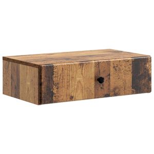 vidaXL Wandmontage Zijtafel Oud hout 59 x 34,5 x 17 cm Bewerkt hout