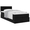 vidaXL Ottoman bed met matras 90x200cm fluweel zwart