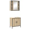 vidaXL Badkamermeubelset 2 st Bruin 60 x 30 x 60 cm Bewerkt hout