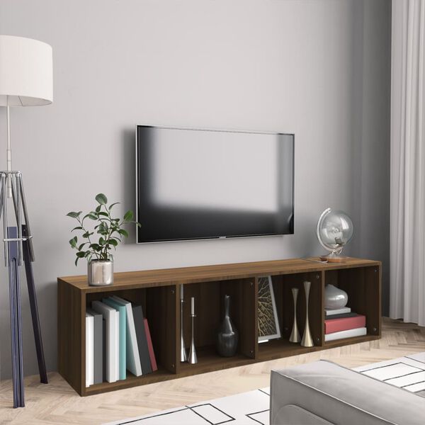 vidaXL Boekenkast / tv-meubel 143x30x36 cm bruin eikenkleurig