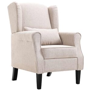 vidaXL Fauteuil stof beige