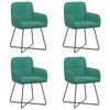 vidaXL Eettafelstoelen 4 st fluweel Turquoise 59 x 56,5 x 86 cm