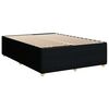 vidaXL Boxspring met matras stof zwart 140x190 cm