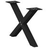 vidaXL Salontafelpoten 2 st X-vormig 50x(30-31) cm staal zwart